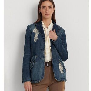 Lauren Ralph Lauren
Women's Lace Patchwork
Denim Blazer
